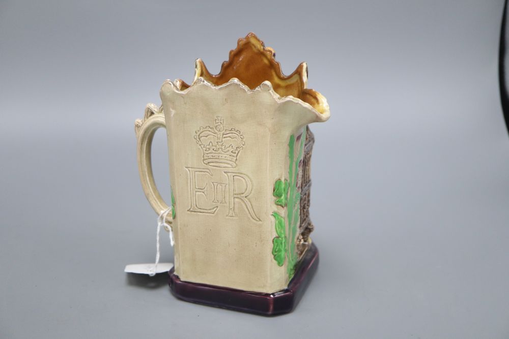 A Burleighware coronation jug, height 19cm